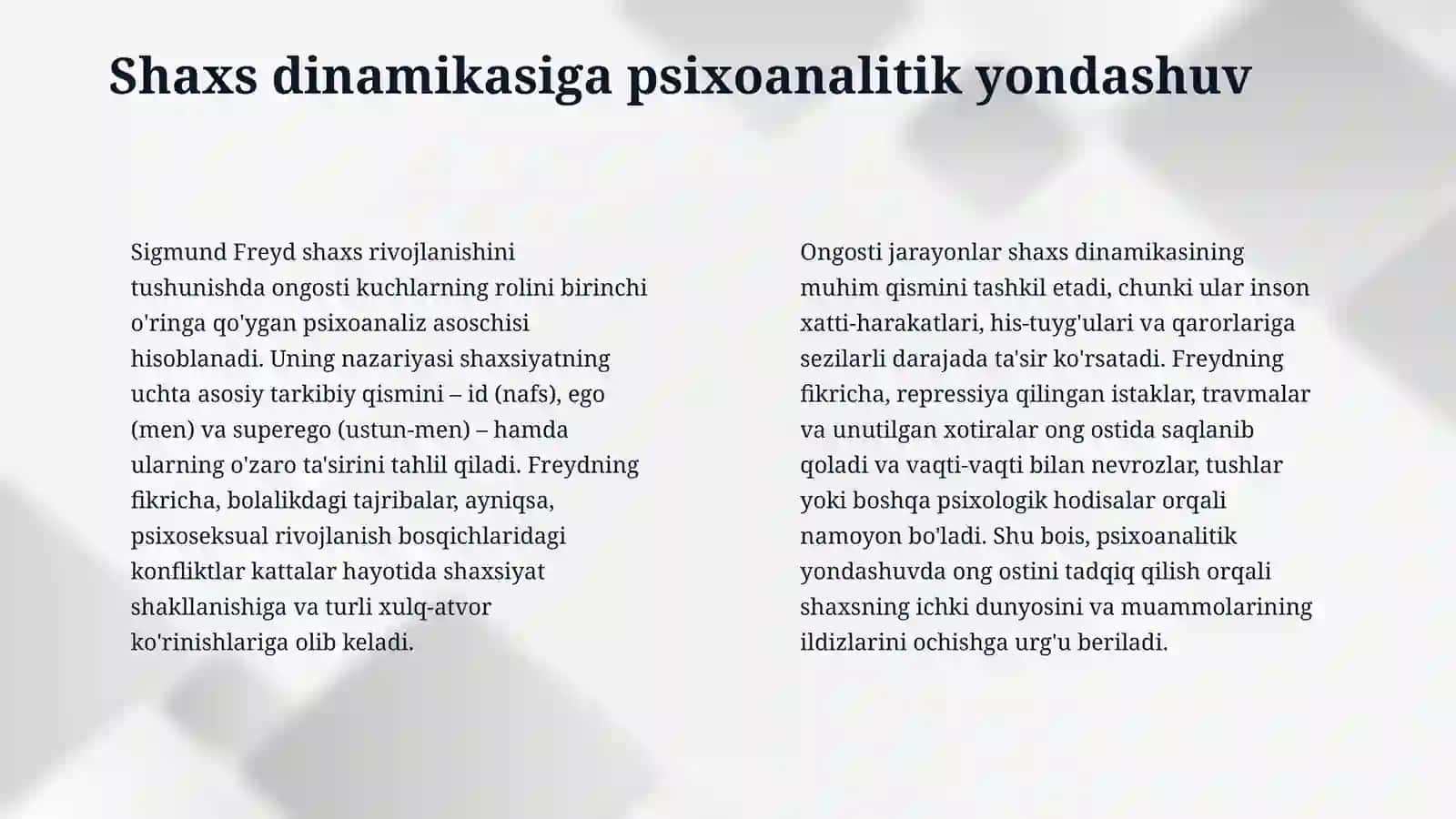 Shaxs dinamik sohasining psixologik konsepsiyalari 4