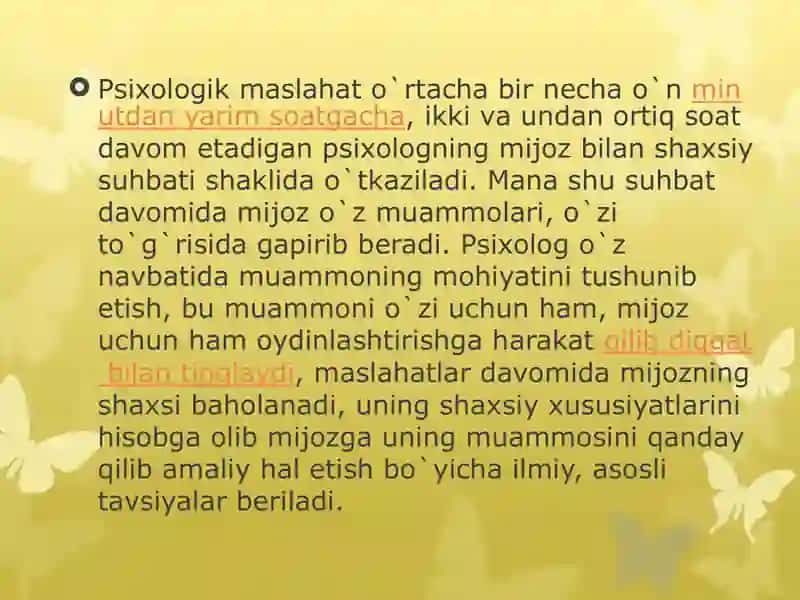 Psixologik maslahat va psixologik korreksiya haqida 4