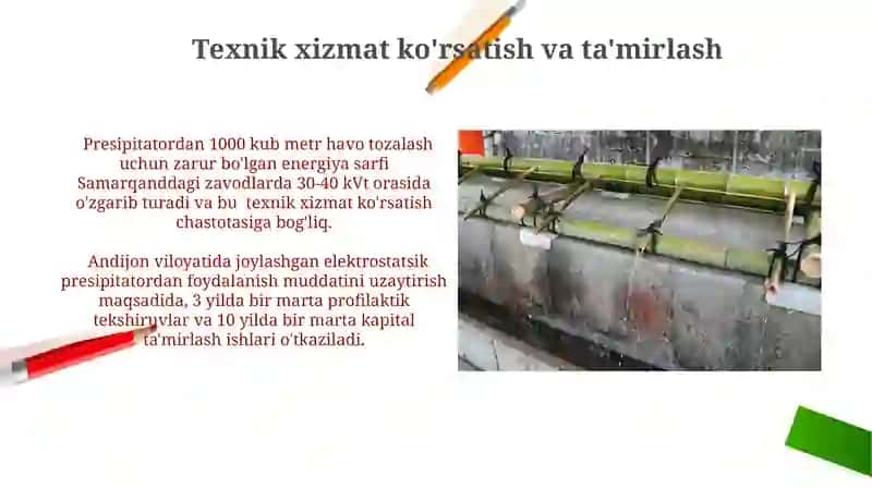 Gazlarni elektrofiltrlarda tozalash 4