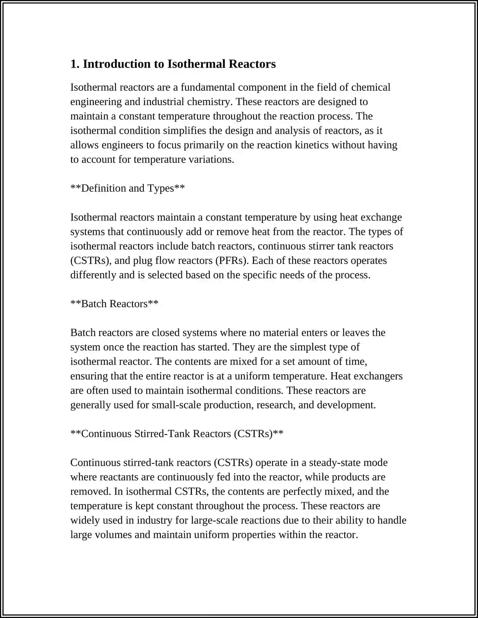ISOTHERMAL AND AUTOTHERMAL REACTORS 4