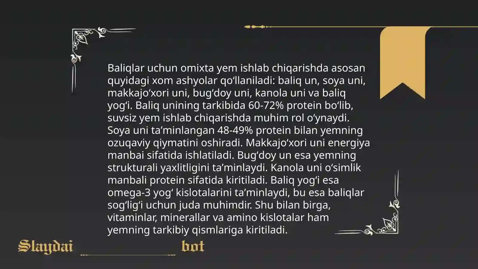 Omixta yem ishlab chiqarish sanoati haqida 4
