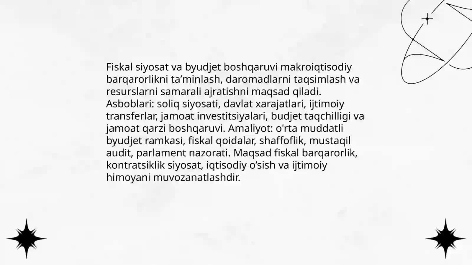 Davlatning iqtisodiy barqarorlikni taʼminlashdagi roli 4