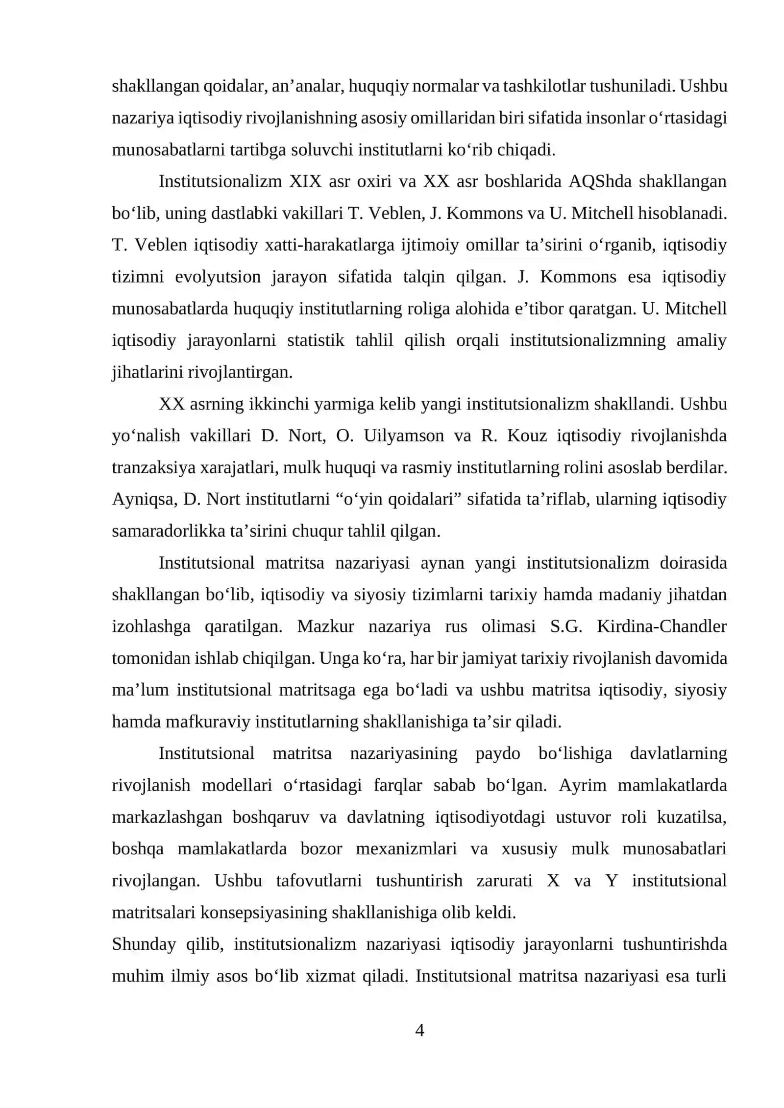 INSTITUTSIONAL MATRITSA NAZARIYASI 4