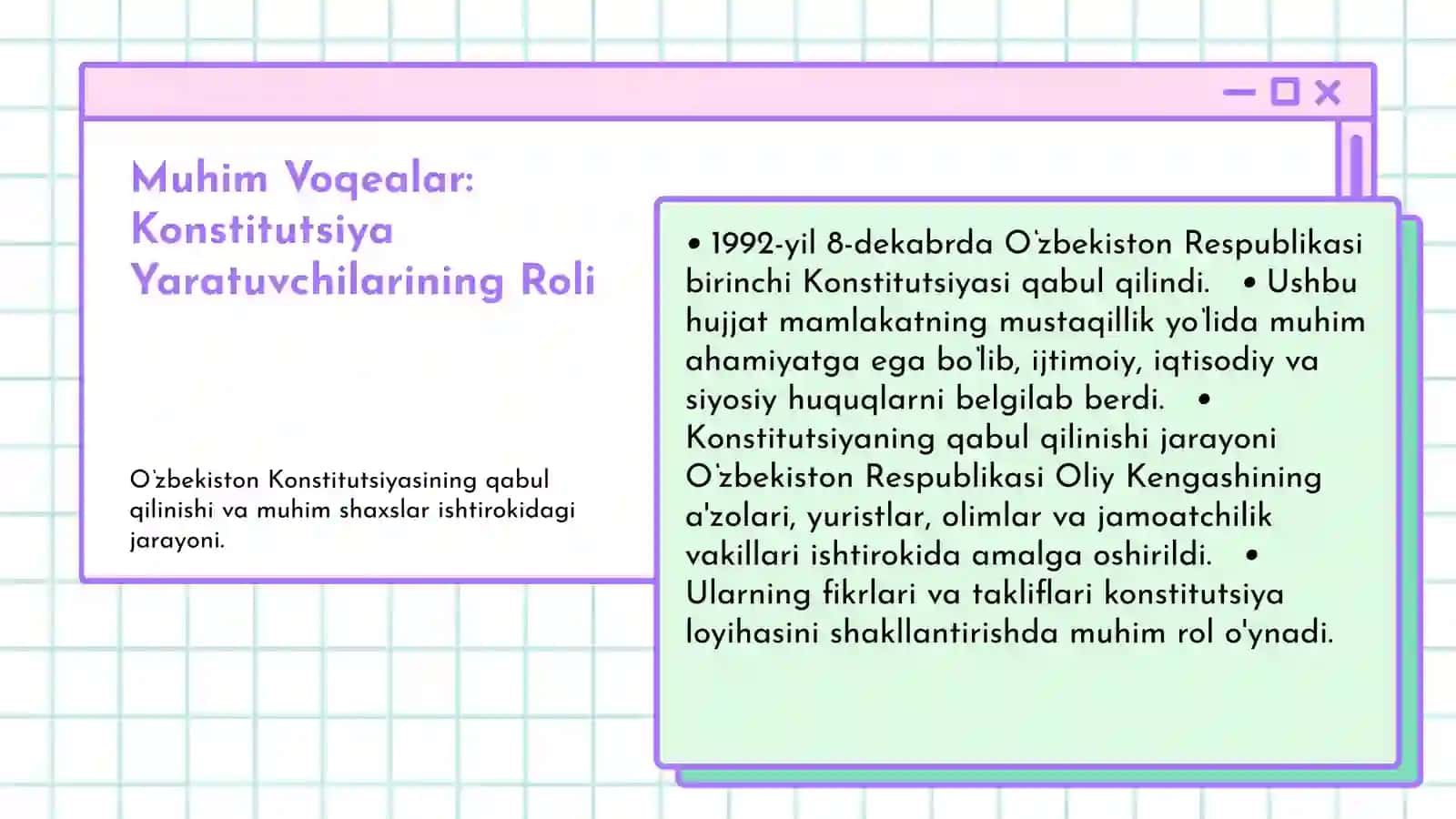 Mustaqil O‘zbekiston Konstitutsiyasining yaratilishi 4
