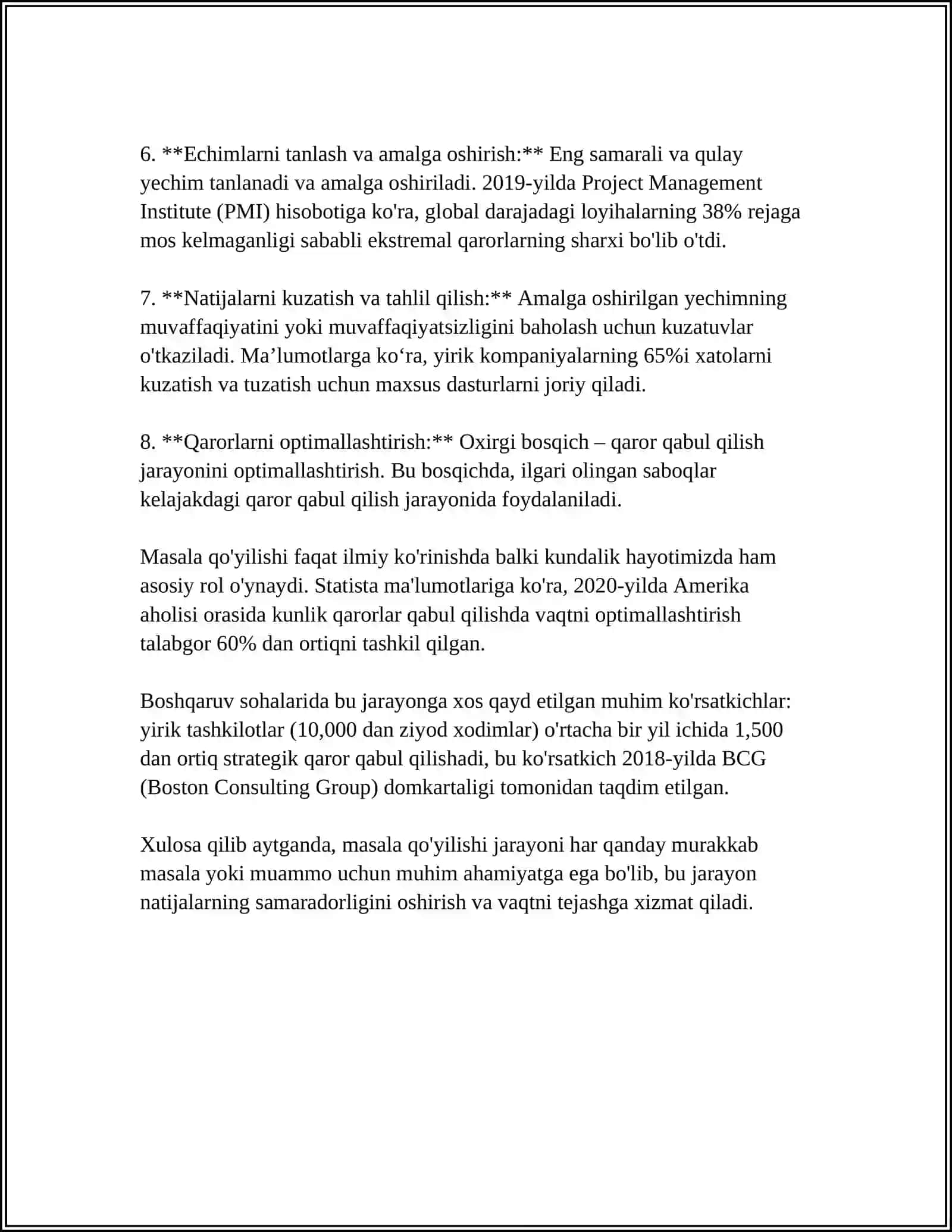 MASALARNING ALGORITMINI TUZISH VA SHU ALGARITM ASOSIDA C++ DASTURLASH TILIDA DARTURI TUZISH 4