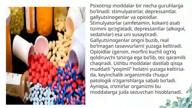Giyohvandlik va psixotrop moddalar xavfi 4