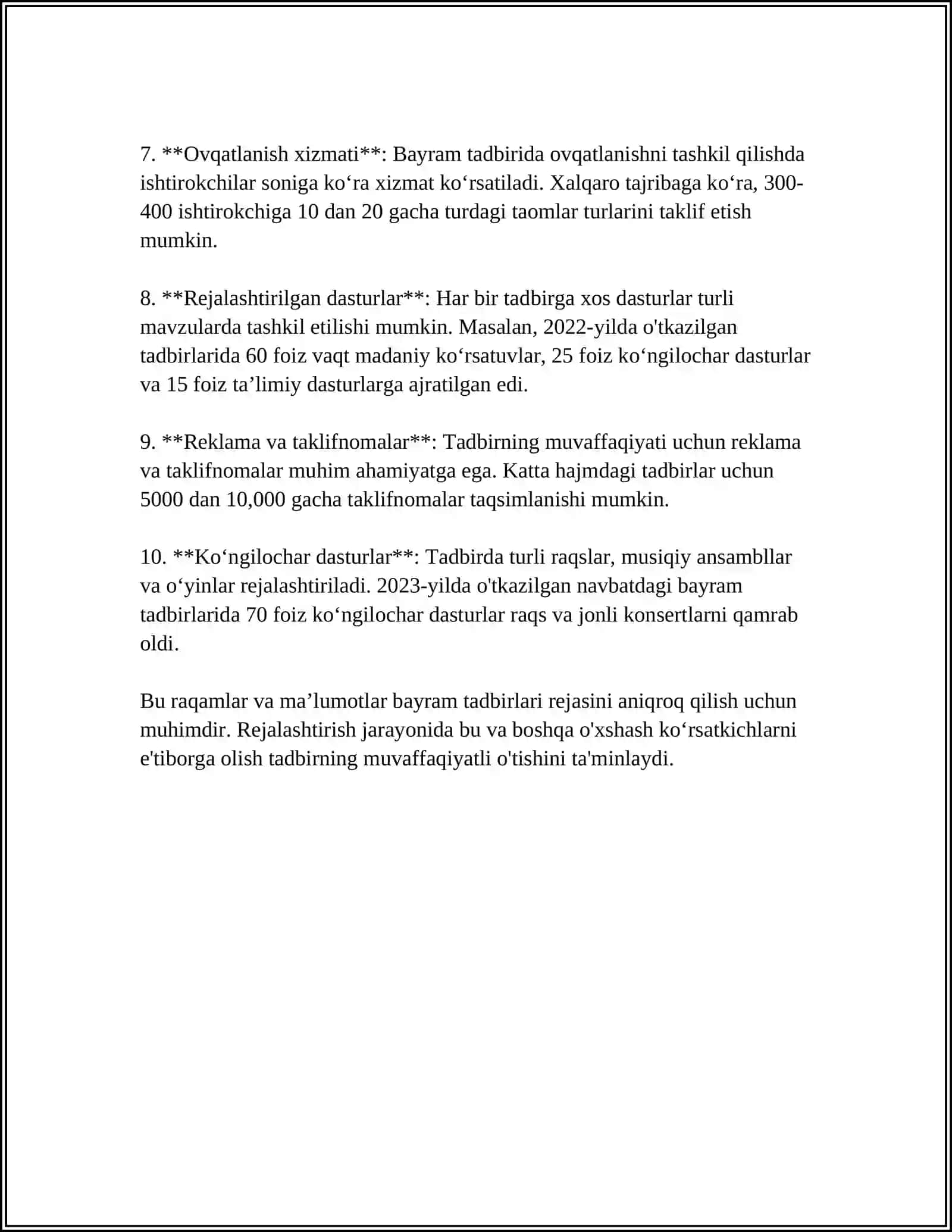 MUSIQA MASHG'ULOTLAR REJASIDA BAYRAM TADBIRLARI STSENARIYSINI ISHLAB CHIQISH VA O'TKAZISH 4