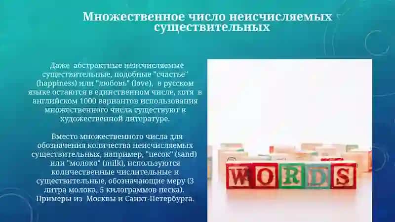 Множественное число имен существительных 4