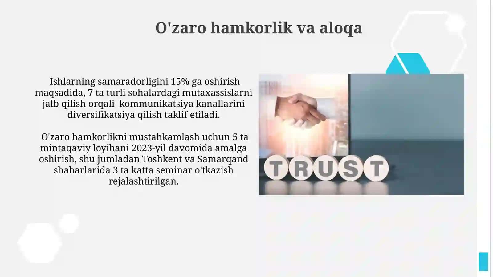Ishonchlilikni oshirish usullarini tahlil qilishi va qoʻllaniladigan tadbirlar 4