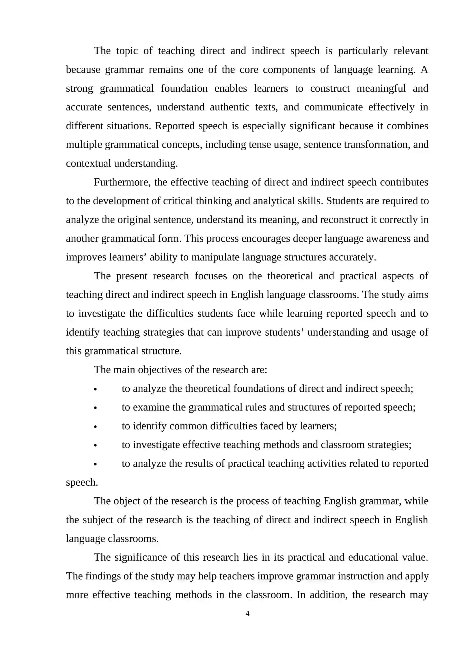 PRACTICAL APPLICATION OF TEACHING DIRECT AND INDIRECT SPEECH 4