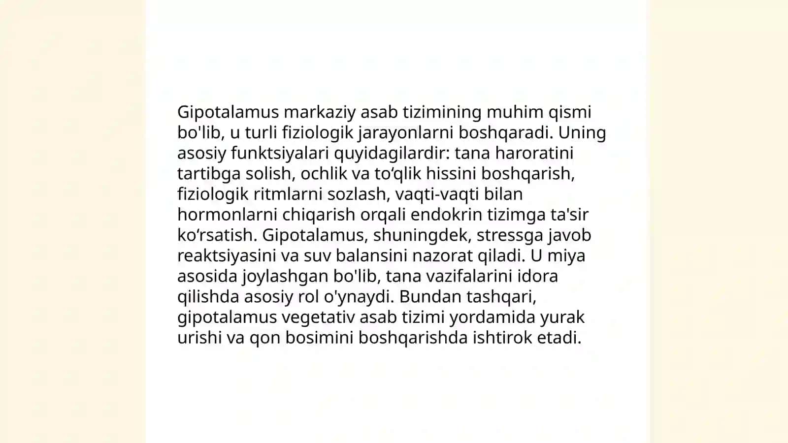 Gipotalamo gipofizar tizim boshqaruv va taʼsir 4
