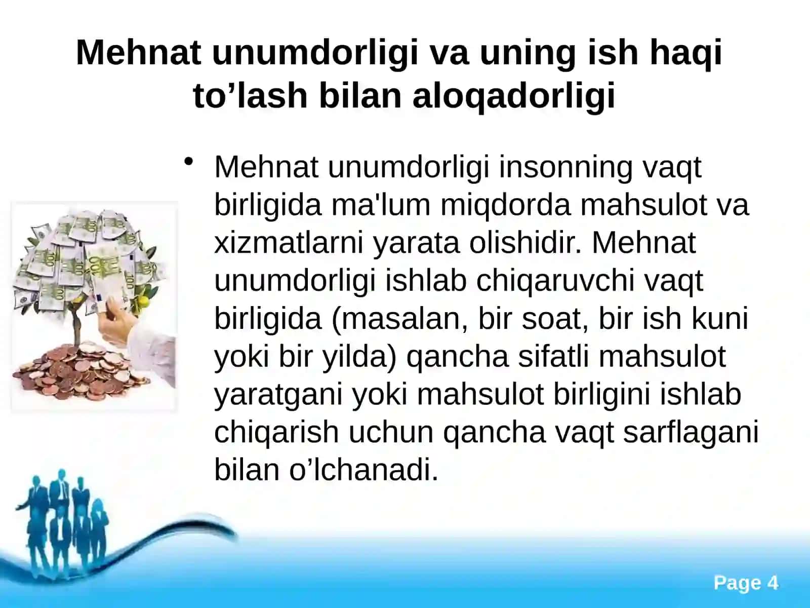 O’ZBEKISTON VA XORIJIY MAMLAKATLAR KORXONALARIDA MEHNAT UNUMDORLIGI VA ISHLAB CHIQARISH SAMARADORLIGI DINAMIKASI 4