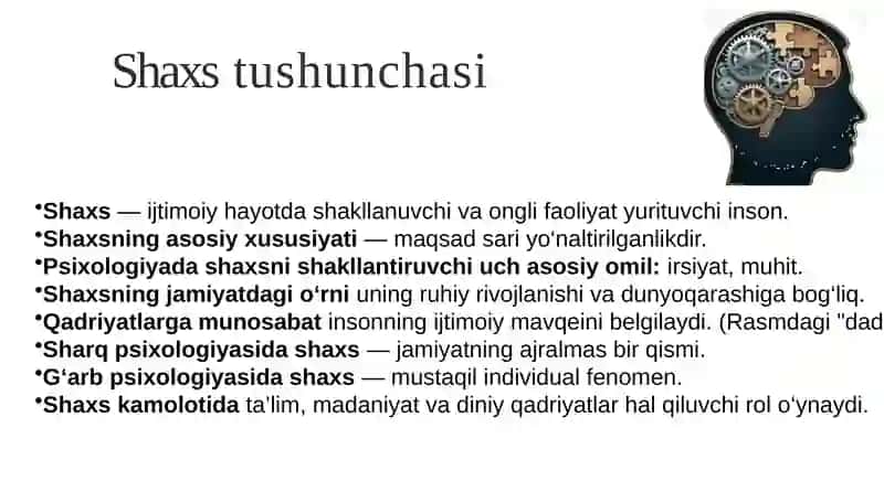 Mavzuning Maqsadi 4