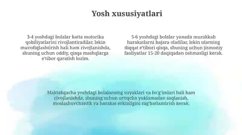 Maktabgacha yoshdagi bolalar jismoniy tarbiyasi 4