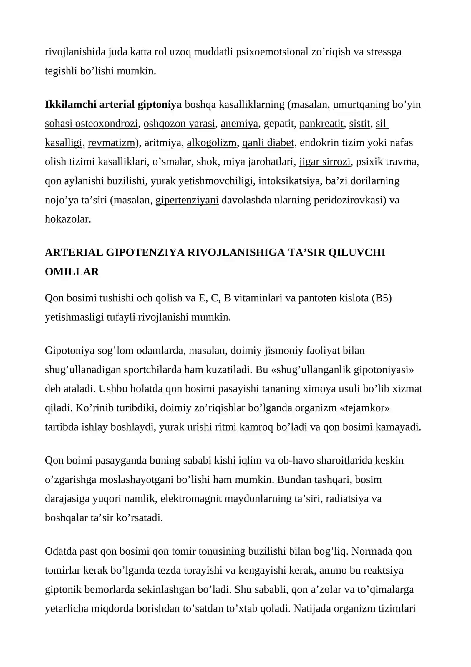 O'TKIR GIPOTONIYA HOLATLARIDA QO'LLANILADIGAN DORI VOSITALARI RATSIONAL BUYURISHGA KLINIK FARMAKOLOGIK YONDASHUV 4