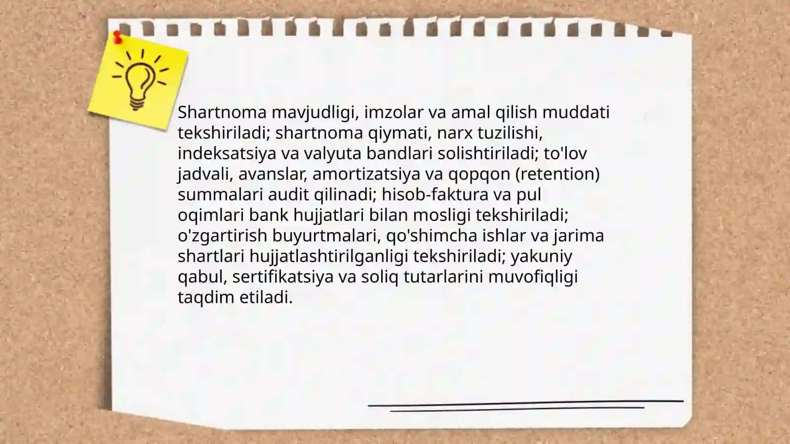 Pudratchilar bilan hisob-kitoblar to'g'riligining auditi 4