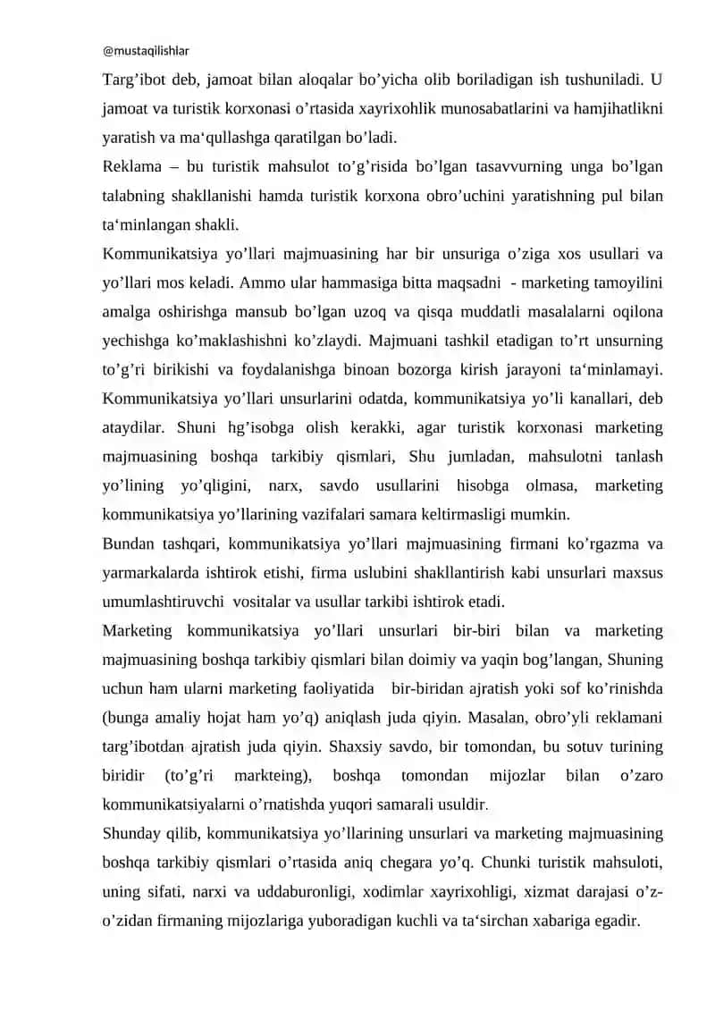 Turizmda marketing kommunikatsiyasi 4