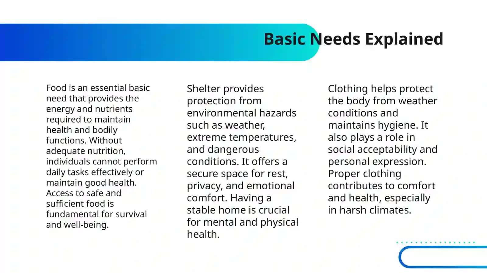 NEEDS VS WANTS:ECONOMIC CHOICES PEOPLE MAKE 4