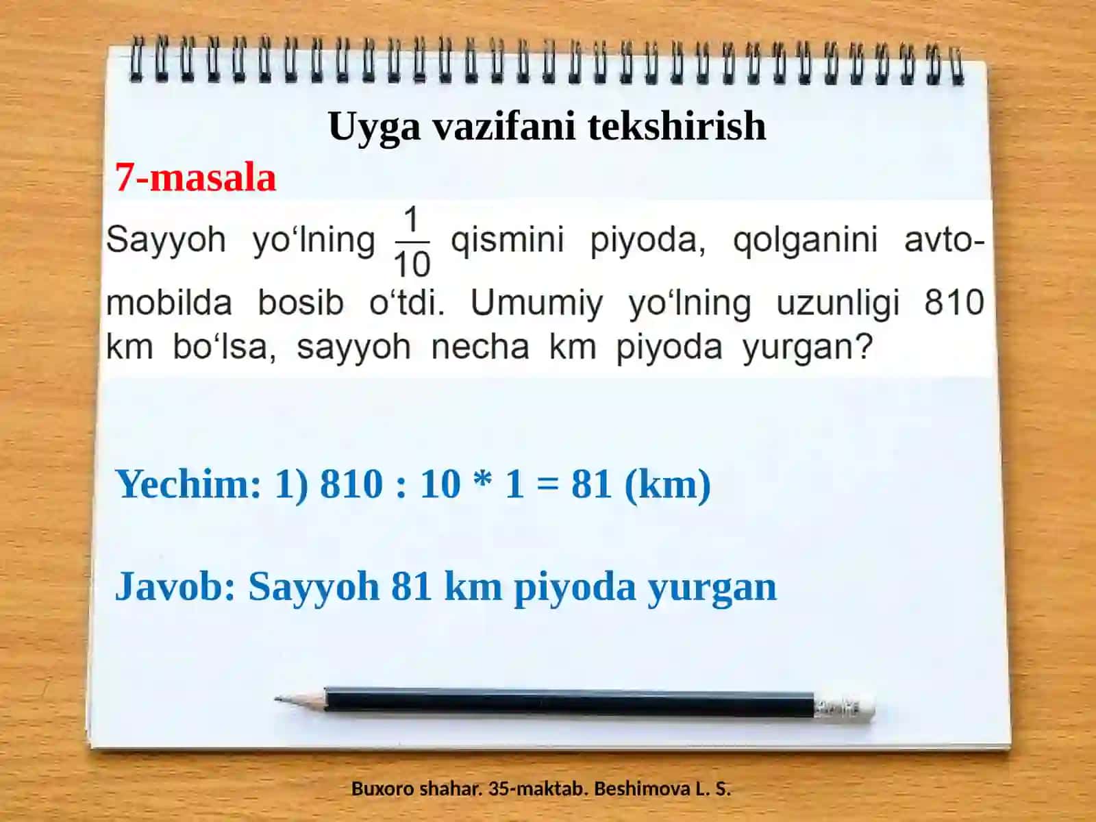 O’nlikasrlarni oddiy kasr ko’rinishida ifodalash 4
