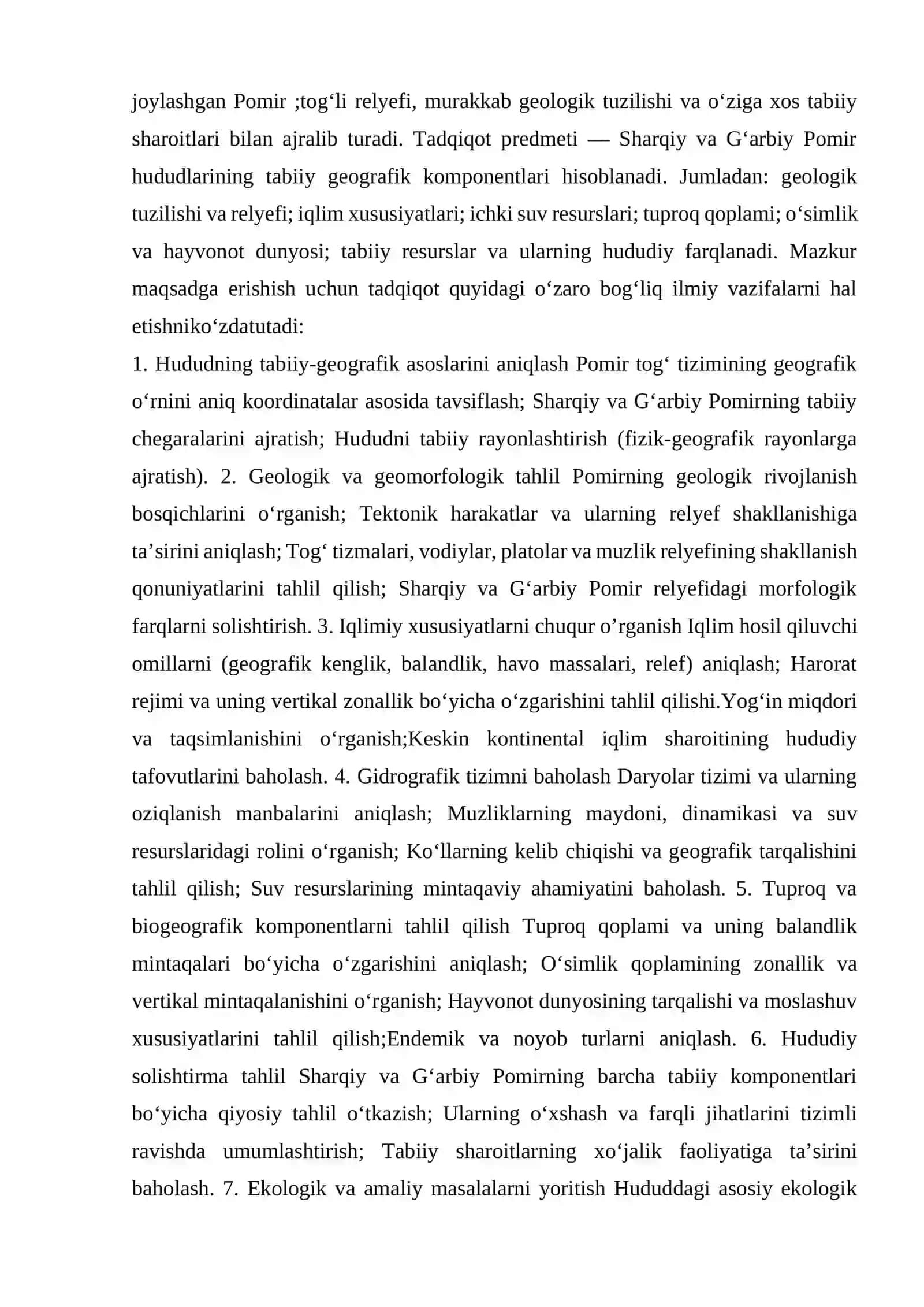SHarqiy va G’arbiy Pomirga tabiiy geografik tavsif 4