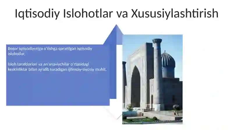 Qayta qurishning O'zbekistonda ijtimoiy-siyosiy vaziyati 4