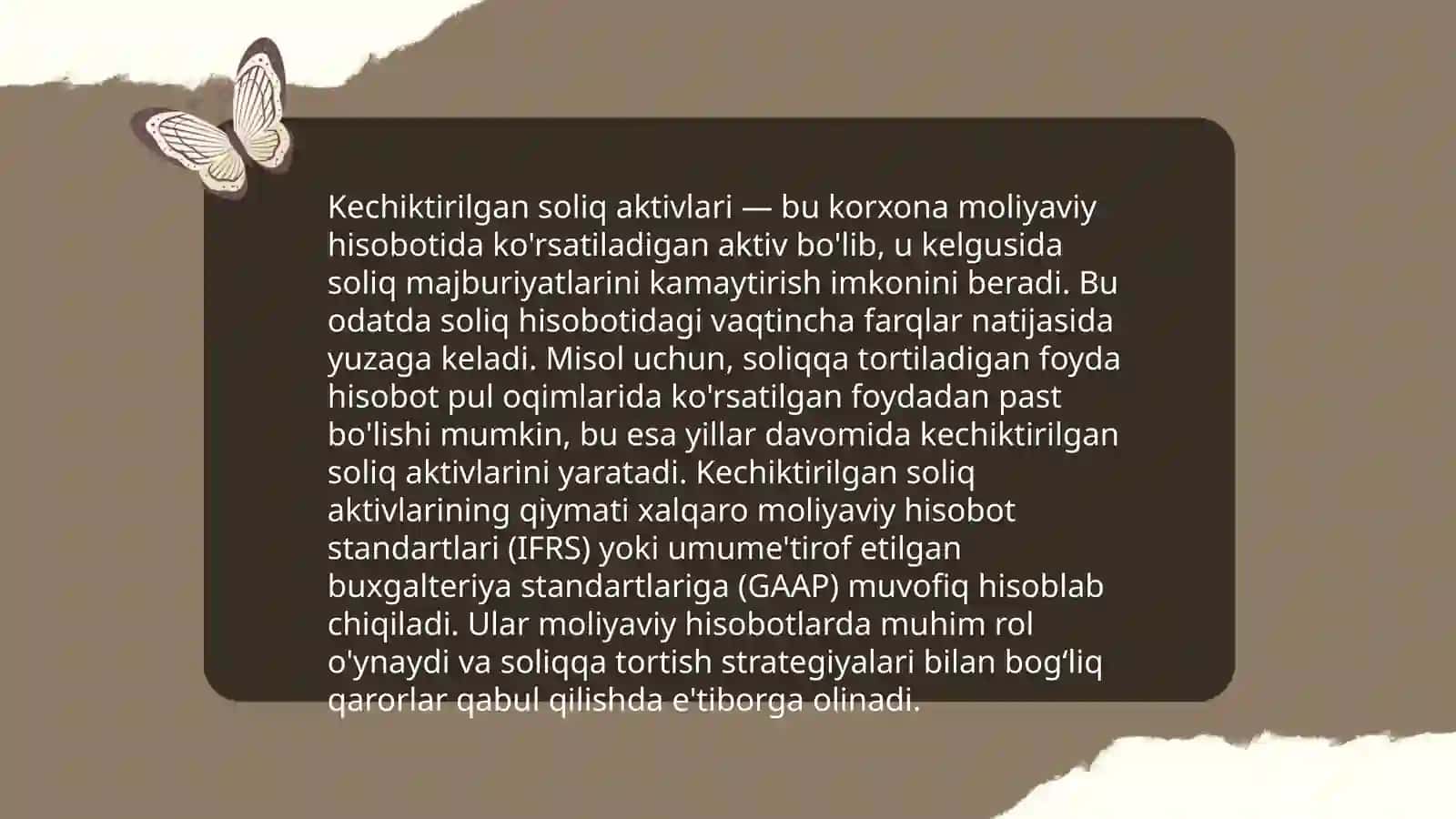 Kechiktirilgan soliq tushunchasi 4