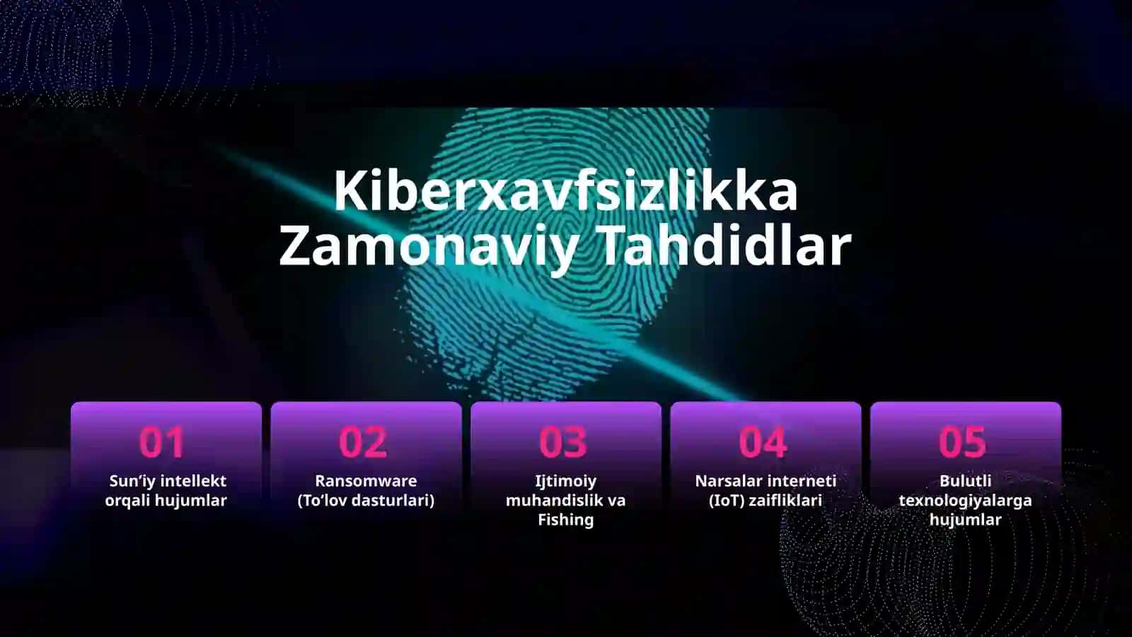 Kiberxavfsizlik sohasidagi xalqaro hamkorlik Kiberxavfsizlikkatahdid va muammolar 4