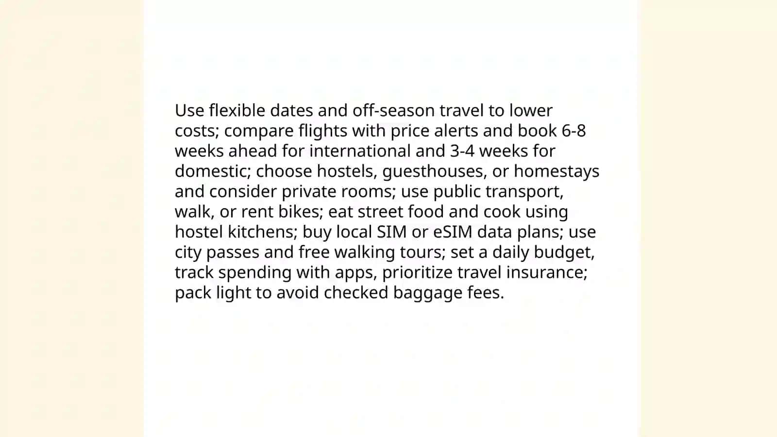 Travel Planning and Itineraries 4
