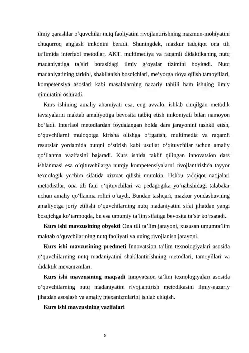 Innavatsion ta'lim sharoitida o'quvchilarning nutq madaniyatini shakllantirish metodikasi 4