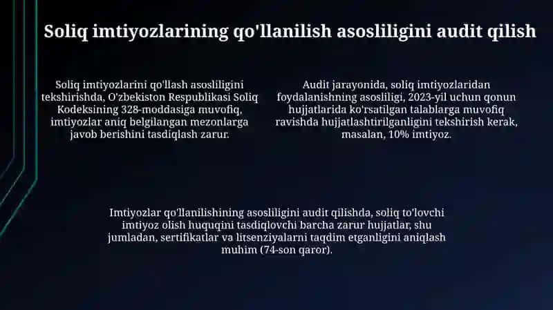 Budjetga soliqlar va majburiy to‘lovlar bo‘yicha hisob-kitoblar auditi 4
