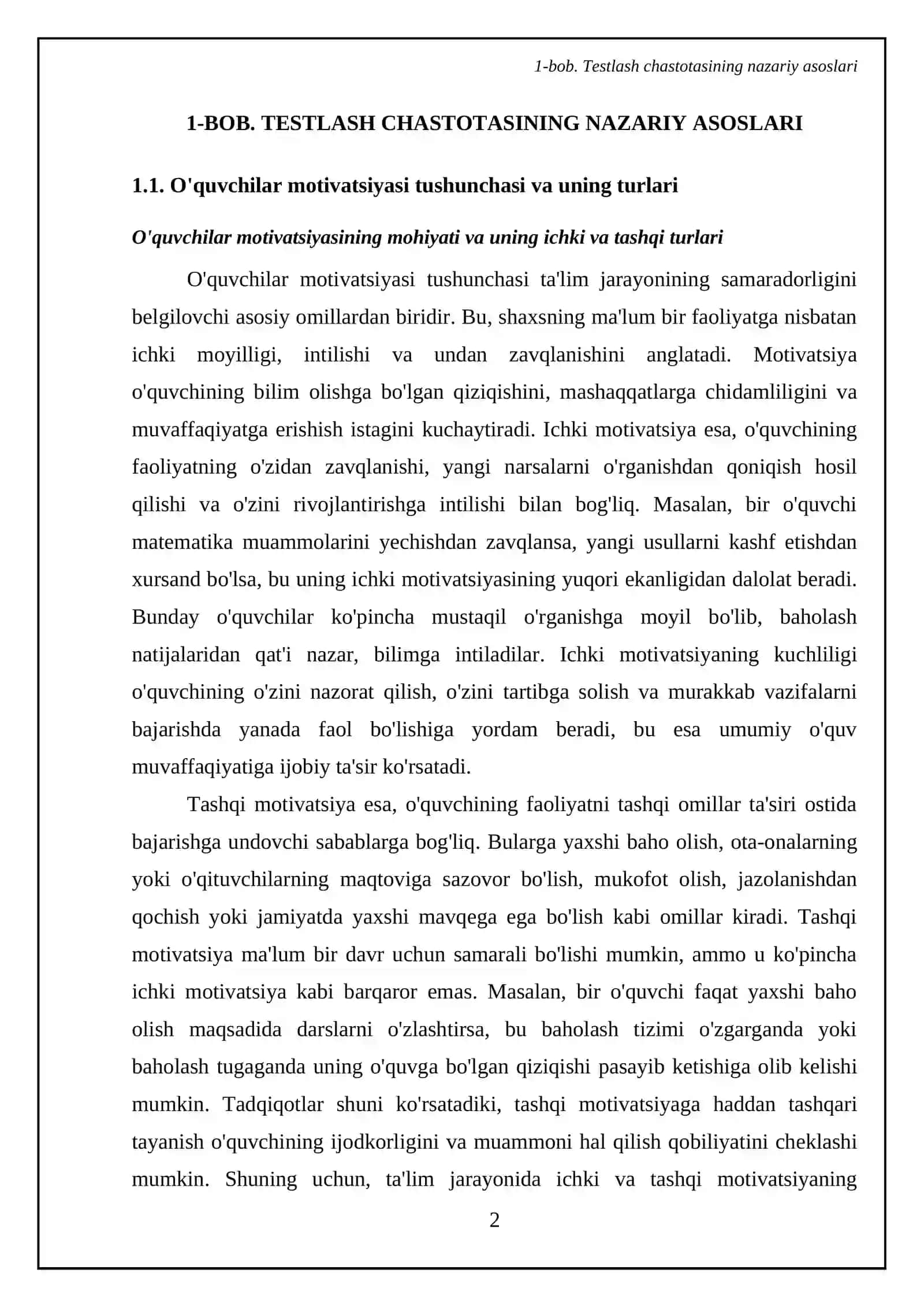 The impact of Testing Frequency on student motivation 4