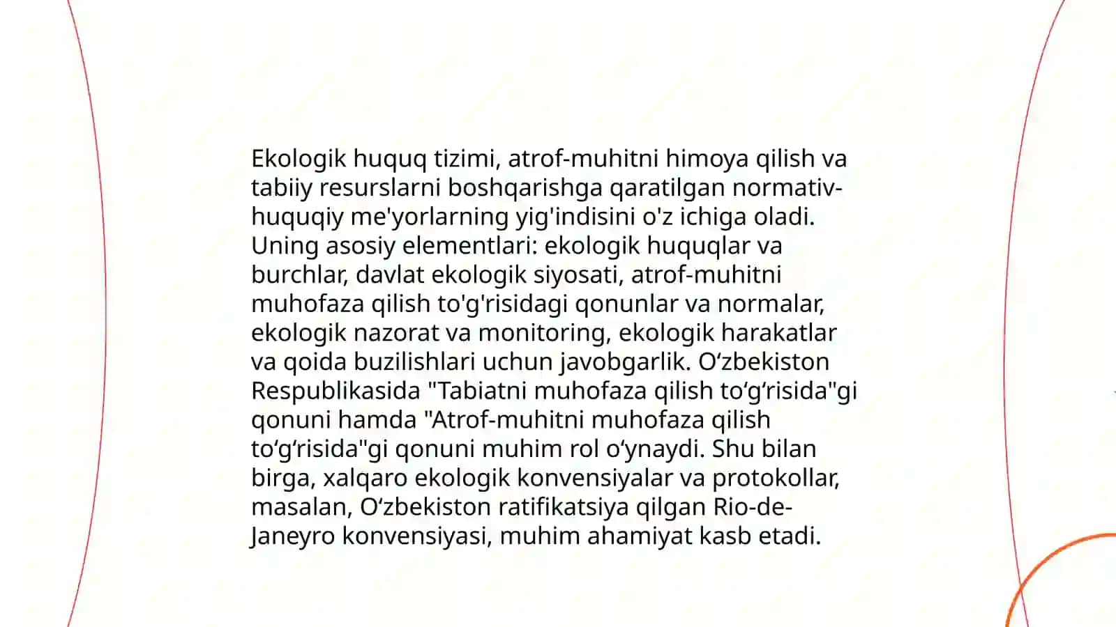 Ekologiya huquqining predmeti, tizimi va manbalari 4