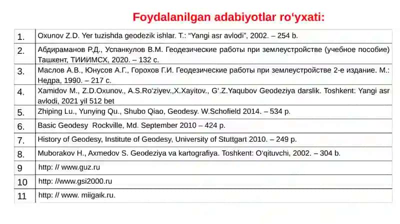 GEODEZIYA VA GEOINFORMATIKA 4