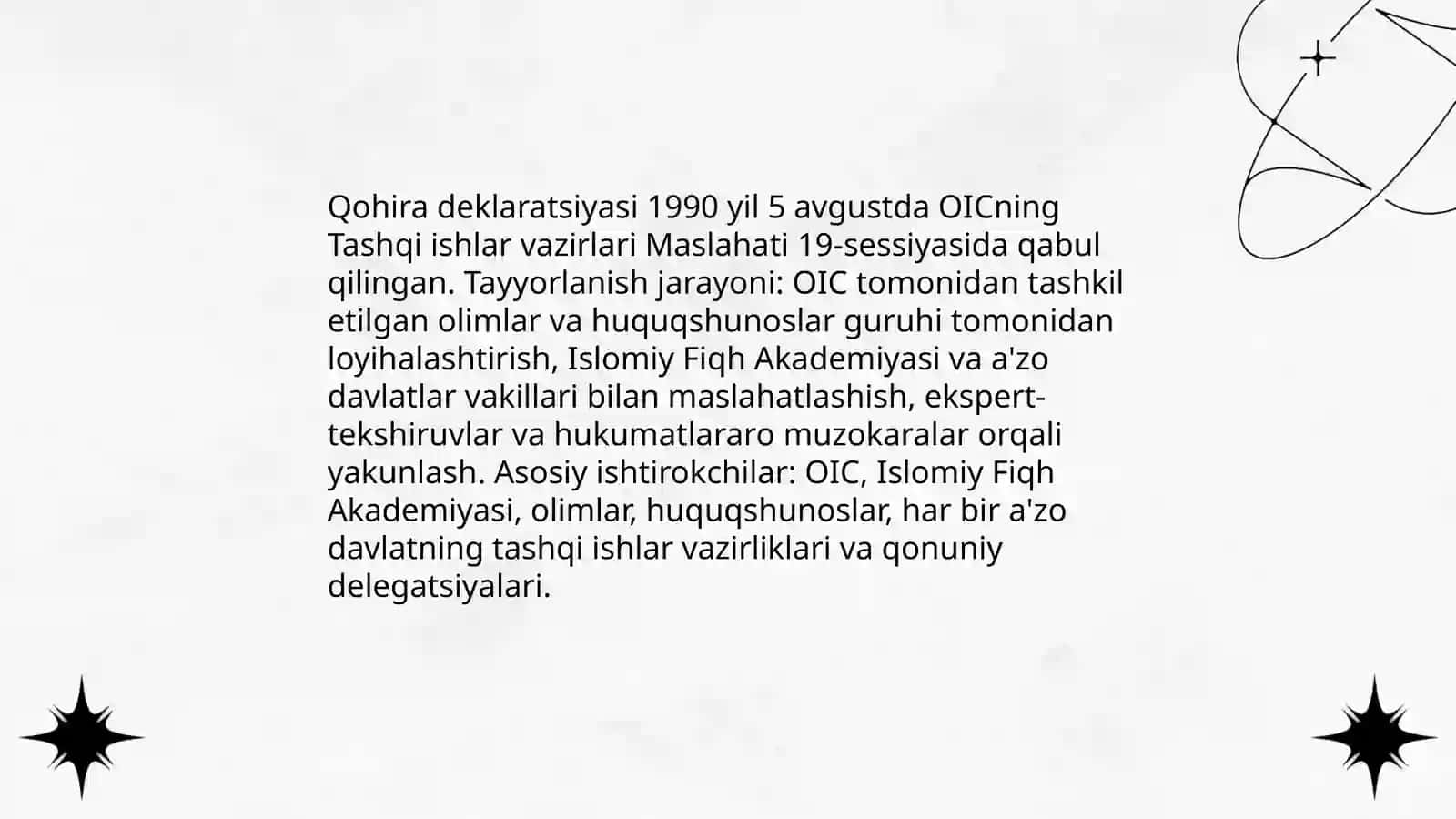 Qohira deklaratsiyasi tarixi va mazmuni 4