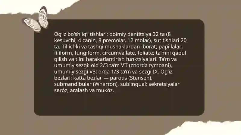 Ovqat hazm qilish tizimining umumiy anatomiyasi 4