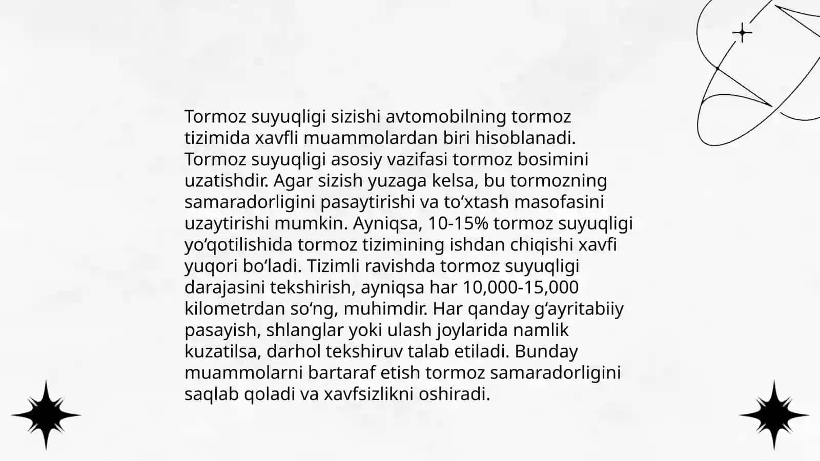 Avtomobilning toʻxtatish tizimining asosiy nosozliklari 4