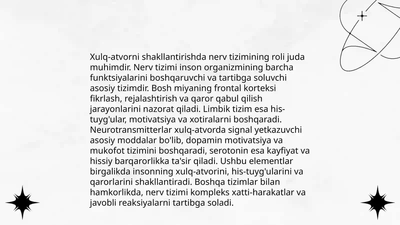 Xulq-atvording pisixofiziologik asosi 4