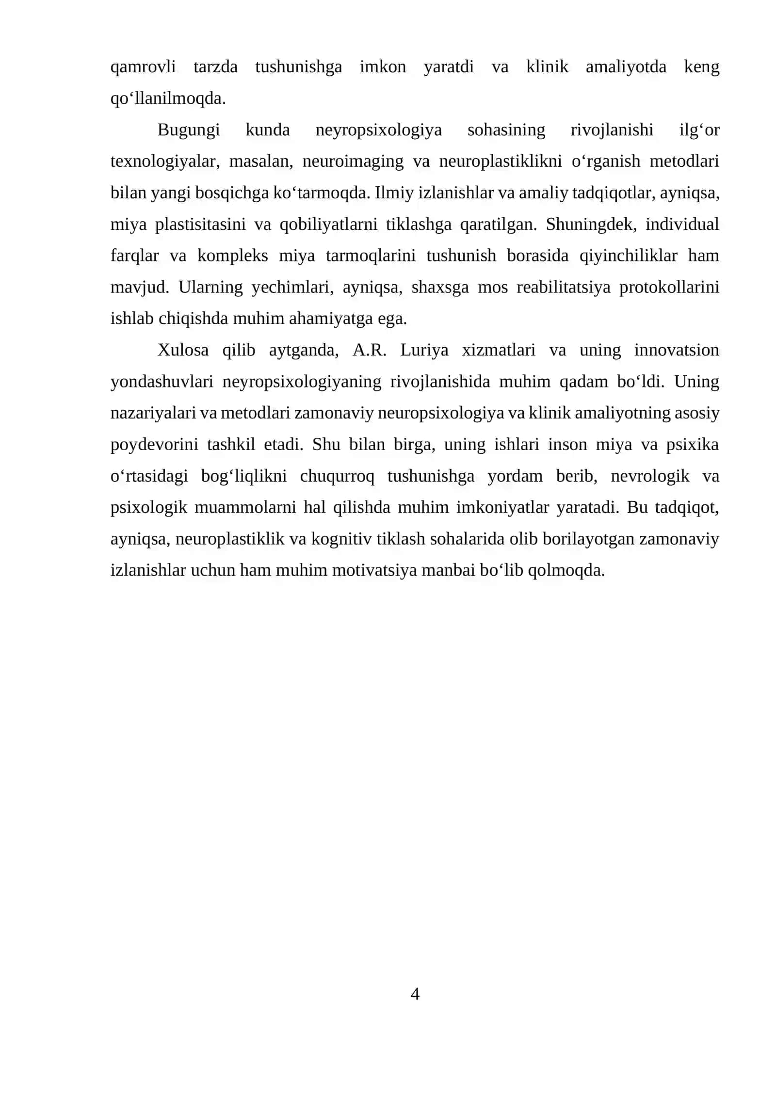 Neyropsixologiyaning rivojlanishida A.Luriya xizmatlari 4