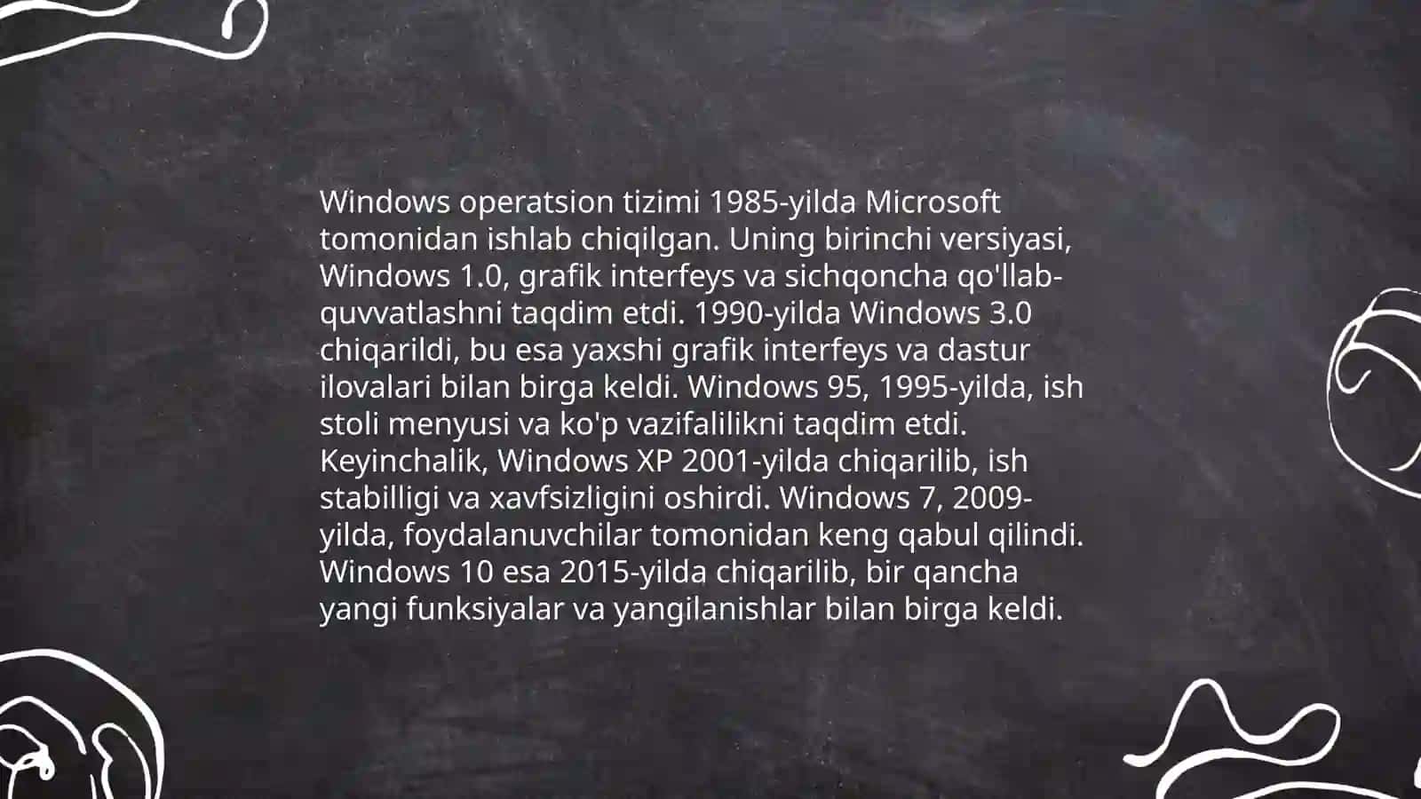 Operatsion tizimlar. Windows operatsion tizimini kompyuterga o'rnatish 4