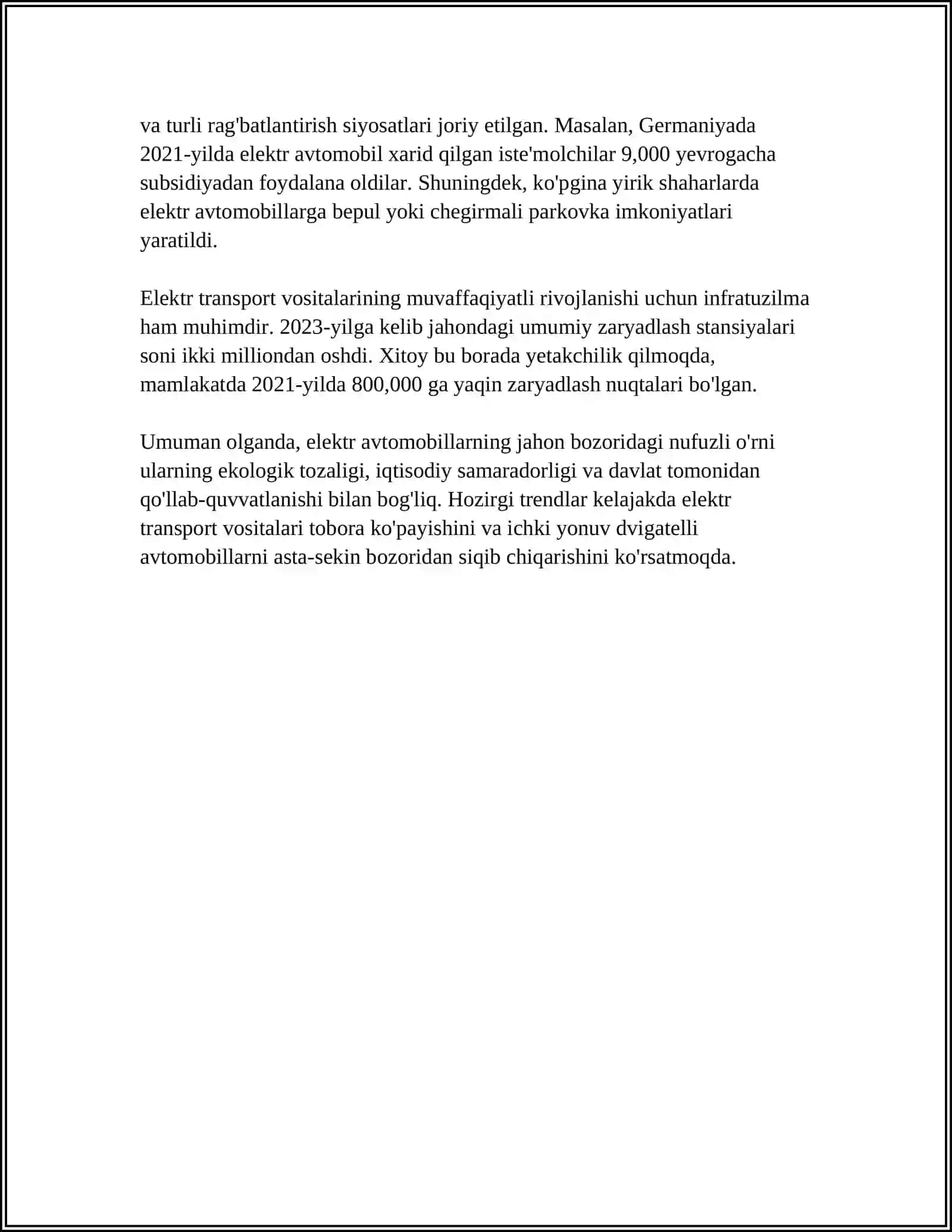 AVTOMOBIL KONSTRUKSIYASINING RIVOJLANISH TENDENSIYASI 4