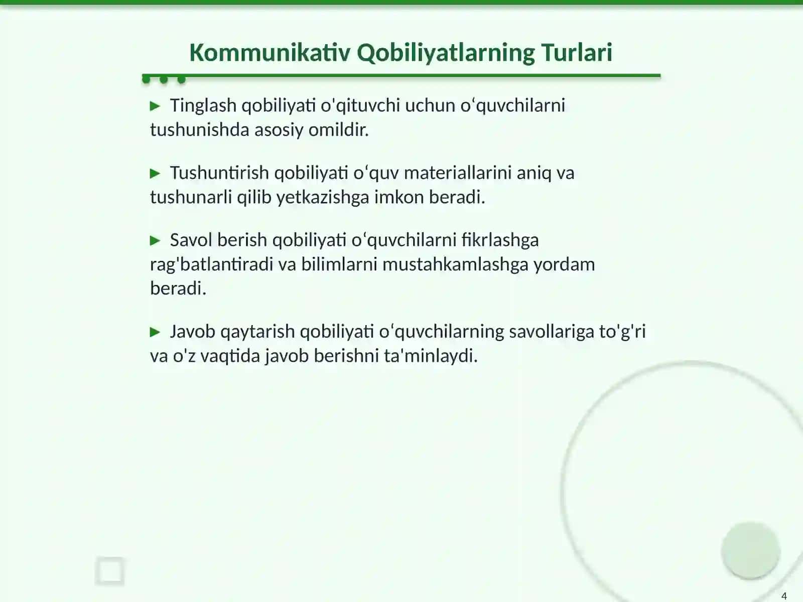 Oʻqituvchining Kommunikativ Qobiliyati 4