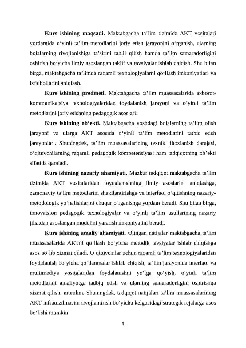 Maktabgacha ta’lim pedagogik jarayonida axborot-kammunikatsiya texnologiyalari mohiyati va mazmuni 4