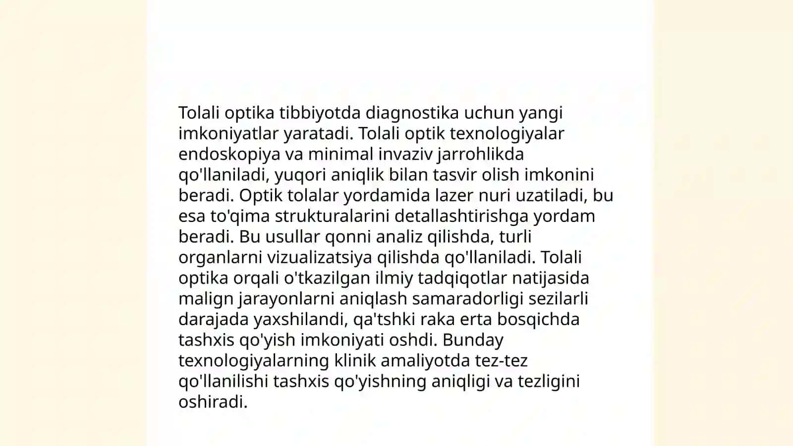 Tolali optik asboblarning tibbiyotdagi ahamiyati 4