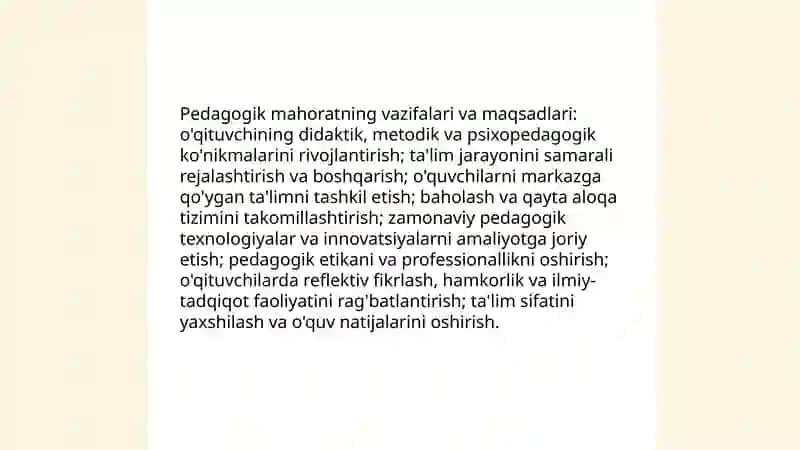 Pedagogik mahorat fani haqida umumiy tushuncha 4
