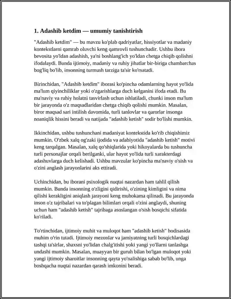 Adashib ketdim 4