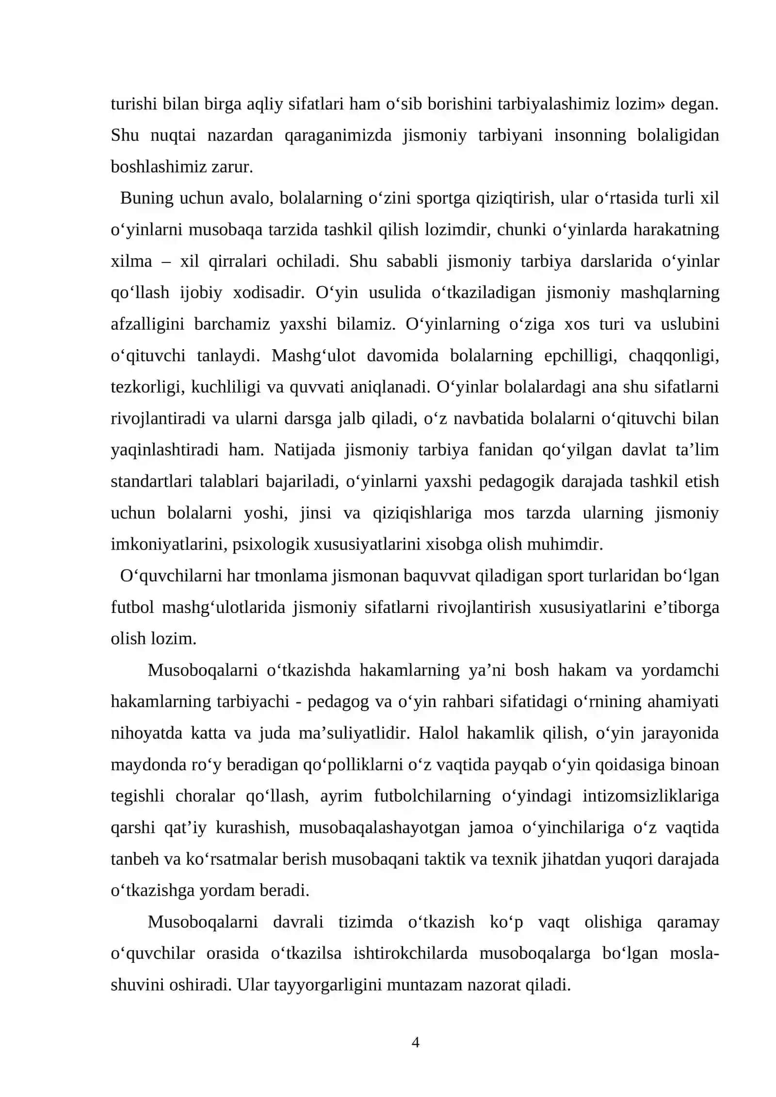 Futbol musobaqalarini rejalashtirish va o‘tkazish 4