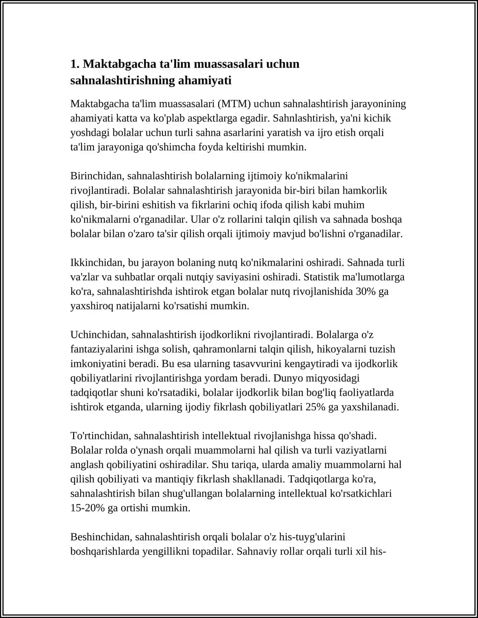 MAKTABGACHA TA'LIM TASHKILOTIDA SAHNALASHTIRISH FAOLIYATI 4