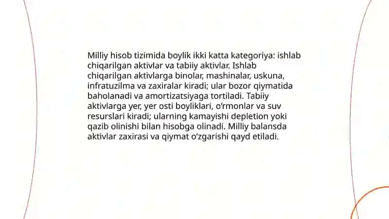 Milliy hisob tizimida milliy boylikni statistik o‘rganish 4