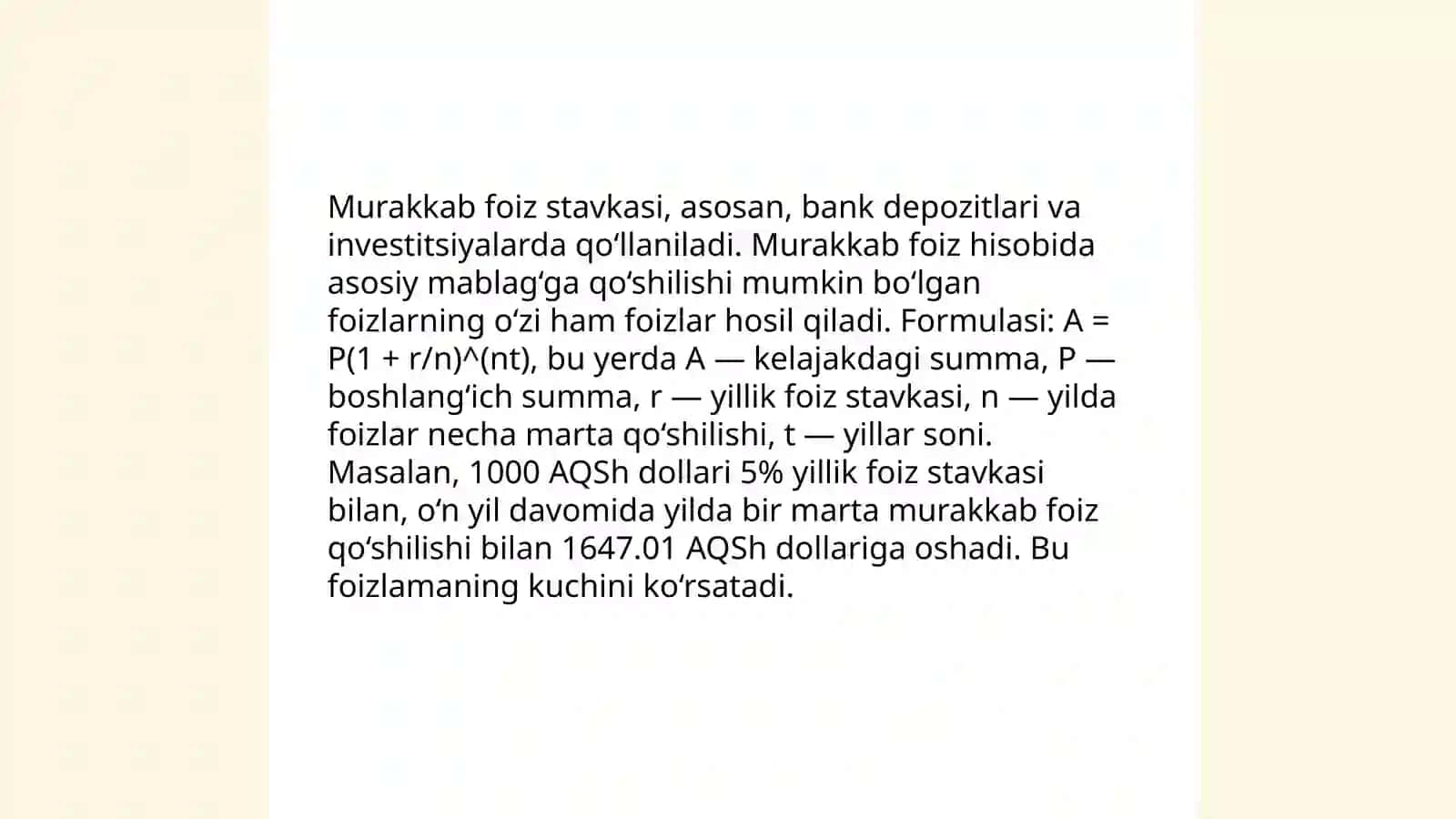 Moliyaviy menejment fa’nidan tayyorlagan mustaqil ish 4
