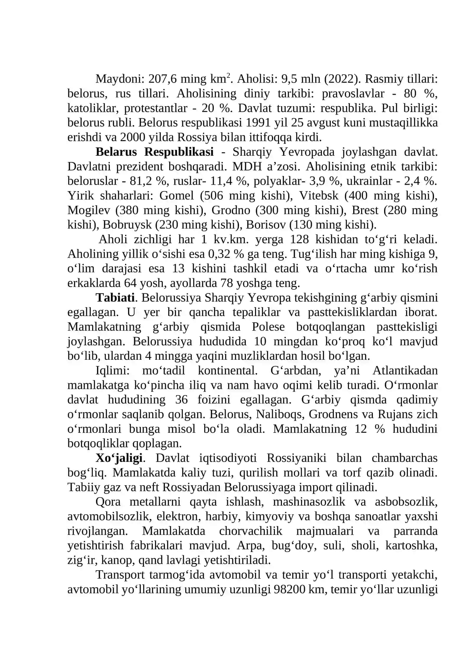 Sharqiy Yevropa mamlakatlari Reja 4